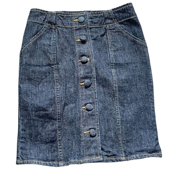 Proenza Schoeler for Target Button-Front Denim Skirt Sz 1 - Picture 1 of 9